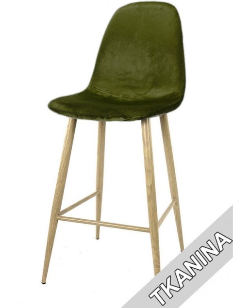 Krzesło barowe hoker AVOLA KHAKI VELVET Lugano