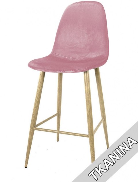 Krzesło barowe hoker AVOLA PINK VELVET Lugano Krzesło barowe hoker AVOLA PINK VELVET Lugano