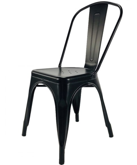 Krzesło metalowe loft CORSICA BLACK II GATUNEK Lugano Krzesło metalowe loft CORSICA BLACK II GATUNEK Lugano