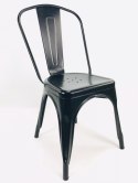 Krzesło metalowe loft CORSICA BLACK TOLIX Lugano