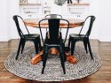 Krzesło metalowe loft CORSICA BLACK TOLIX Lugano
