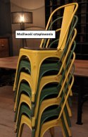 Krzesło metalowe loft CORSICA GRAPHITE WOOD Lugano