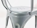 Krzesło metalowe loft CORSICA LIGHT GREY - II GATUNEK Lugano