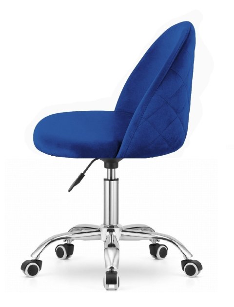 Krzesło obrotowe GLORIA OFFICE BLUE VELVET Lugano Krzesło obrotowe GLORIA OFFICE BLUE VELVET Lugano