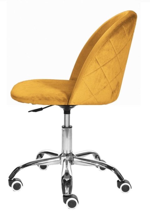 Krzesło obrotowe GLORIA OFFICE MUSTARD VELVET Lugano Krzesło obrotowe GLORIA OFFICE MUSTARD VELVET Lugano