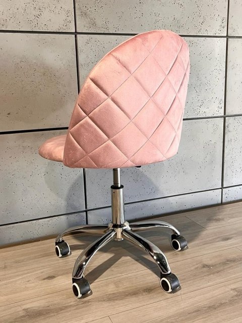 Krzesło obrotowe GLORIA OFFICE PINK VELVET Lugano Krzesło obrotowe GLORIA OFFICE PINK VELVET Lugano