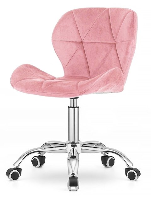 Krzesło obrotowe VASTO OFFICE VELVET PINK Lugano Krzesło obrotowe VASTO OFFICE VELVET PINK Lugano