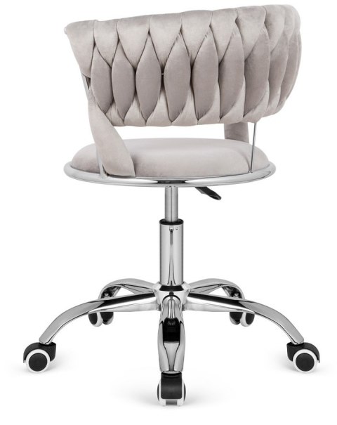 Krzesło obrotowe warkocz TRECCIA OFFICE GREY VELVET Lugano Krzesło obrotowe warkocz TRECCIA OFFICE GREY VELVET Lugano