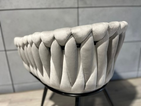Krzesło plecione Lugano fotel TRECCIA GREY VELVET SMOKE Lugano Krzesło plecione Lugano fotel TRECCIA GREY VELVET SMOKE Lugano