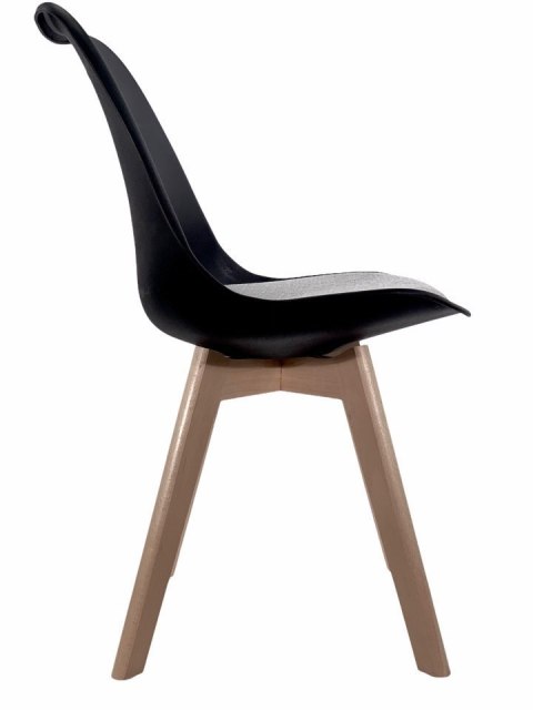 Krzesło skandynawskie MONZA BLACK - Grey Fabric II Lugano Krzesło skandynawskie MONZA BLACK - Grey Fabric II Lugano