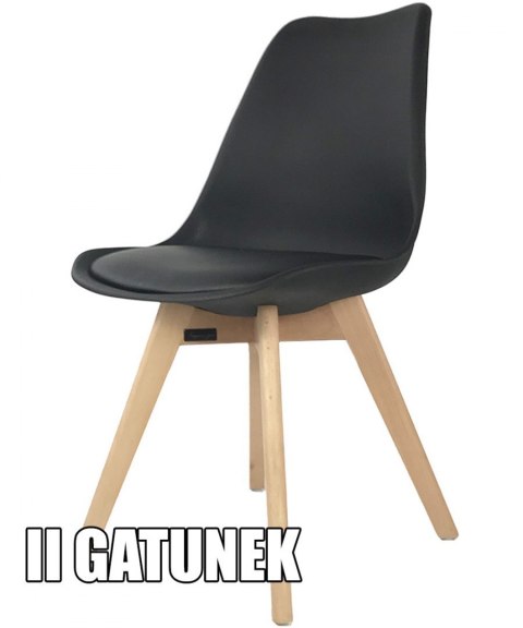 Krzesło skandynawskie MONZA ST BLACK II GATUNEK Lugano
