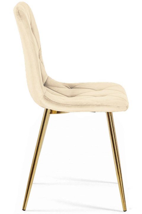 Krzesło tapicerowane BORGO VELVET BEIGE GOLD II GATUNEK Lugano Krzesło tapicerowane BORGO VELVET BEIGE GOLD II GATUNEK Lugano