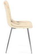 Krzesło tapicerowane BORGO VELVET BEIGE SILVER Lugano