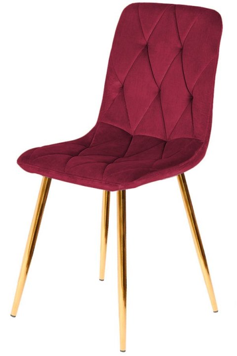 Krzesło tapicerowane BORGO VELVET BURGUNDY GOLD Lugano Krzesło tapicerowane BORGO VELVET BURGUNDY GOLD Lugano