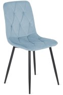 Krzesło tapicerowane BORGO VELVET LIGHT BLUE II GATUNEK Lugano