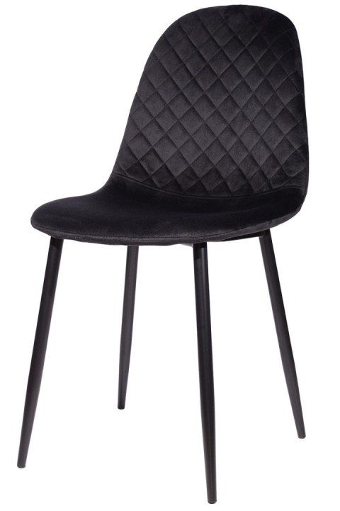 Krzesło tapicerowane CARO VELVET BLACK II GATUNEK Lugano Krzesło tapicerowane CARO VELVET BLACK II GATUNEK Lugano