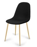 Krzesło tapicerowane GIULIA BLACK FABRIC GOLD Lugano