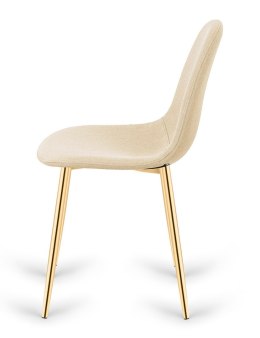 Krzesło tapicerowane GIULIA CREAM FABRIC GOLD Lugano