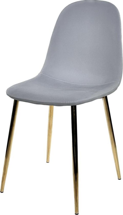 Krzesło tapicerowane GIULIA GREY PU GOLD Lugano Krzesło tapicerowane GIULIA GREY PU GOLD Lugano