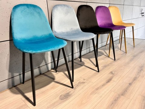 Krzesło tapicerowane GIULIA SEA BLUE VELVET Lugano Krzesło tapicerowane GIULIA SEA BLUE VELVET Lugano