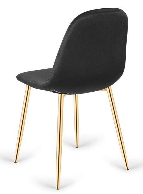Krzesło tapicerowane GIULIA VELVET BLACK GOLD II GATUNEK Lugano Krzesło tapicerowane GIULIA VELVET BLACK GOLD II GATUNEK Lugano