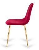Krzesło tapicerowane GIULIA VELVET BURGUNDY GOLD II GATUNEK Lugano