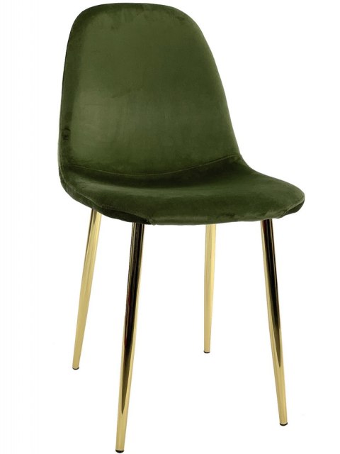 Krzesło tapicerowane GIULIA VELVET KHAKI GOLD Lugano Krzesło tapicerowane GIULIA VELVET KHAKI GOLD Lugano