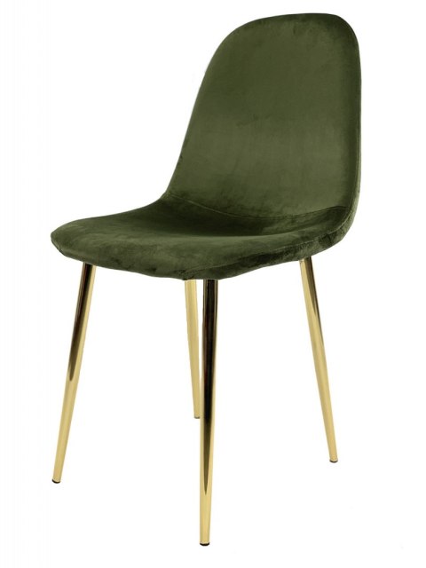Krzesło tapicerowane GIULIA VELVET KHAKI GOLD Lugano Krzesło tapicerowane GIULIA VELVET KHAKI GOLD Lugano