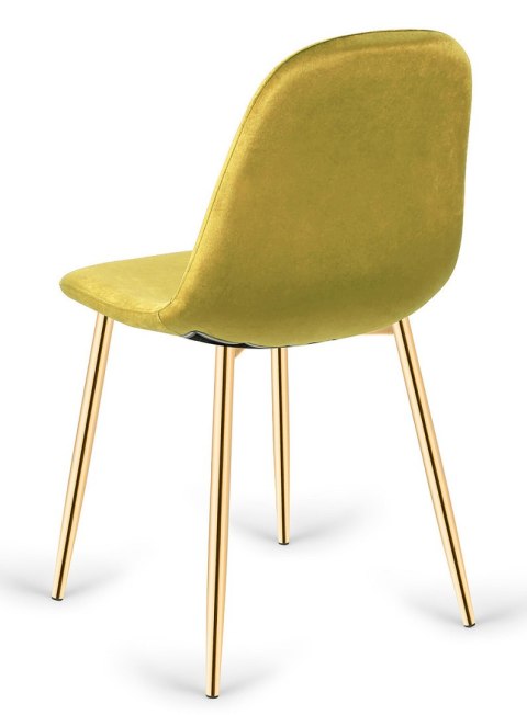 Krzesło tapicerowane GIULIA VELVET OLIVE GOLD Lugano Krzesło tapicerowane GIULIA VELVET OLIVE GOLD Lugano