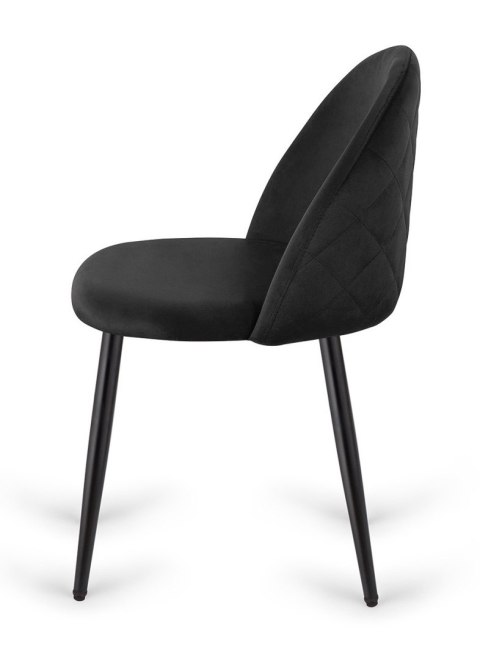 Krzesło tapicerowane GLORIA BLACK VELVET Lugano