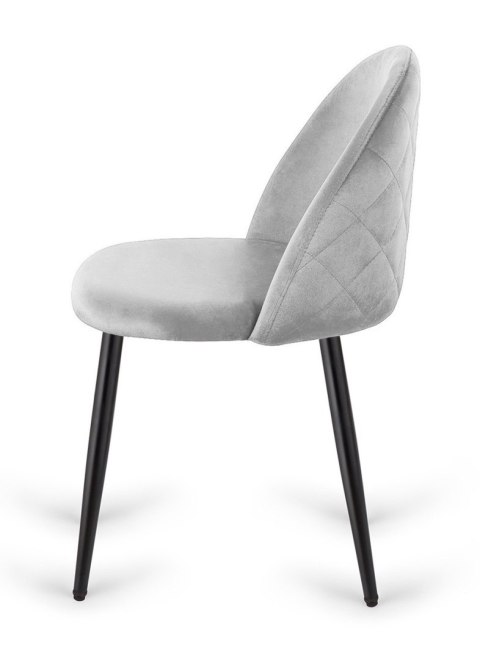 Krzesło tapicerowane GLORIA LIGHT GREY VELVET Lugano Krzesło tapicerowane GLORIA LIGHT GREY VELVET Lugano