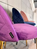 Krzesło tapicerowane GLORIA PURPLE VELVET GOLD Lugano