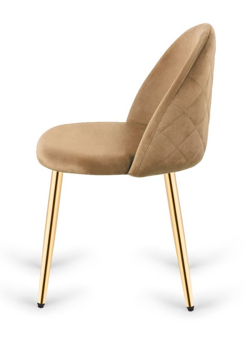 Krzesło tapicerowane GLORIA SAND VELVET GOLD Lugano