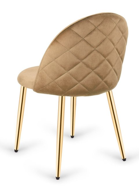 Krzesło tapicerowane GLORIA SAND VELVET GOLD OUTLET Lugano Krzesło tapicerowane GLORIA SAND VELVET GOLD OUTLET Lugano