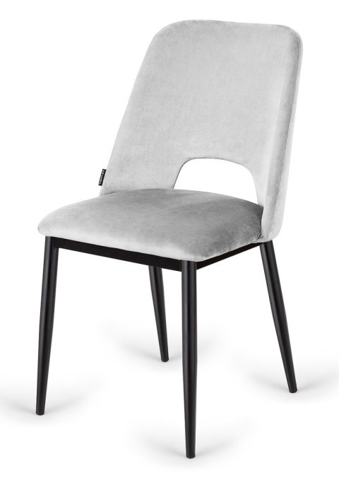 Krzesło tapicerowane GOTI LIGHT GREY VELVET Lugano