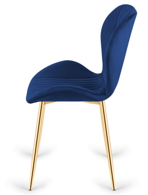 Krzesło tapicerowane MONTI VELVET BLUE GOLD Lugano Krzesło tapicerowane MONTI VELVET BLUE GOLD Lugano