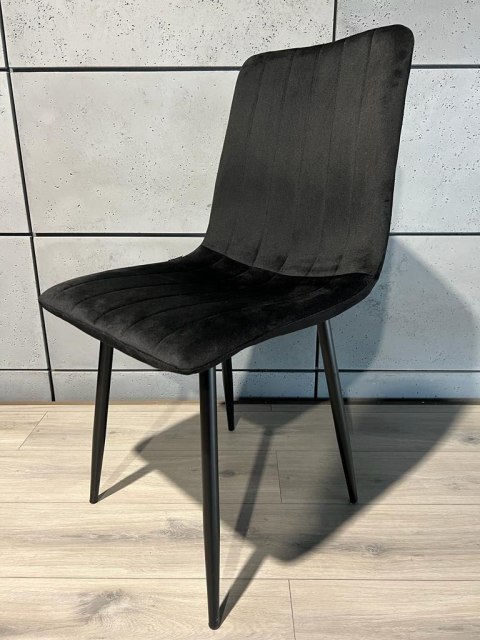 Krzesło tapicerowane OREO SQ VELVET BLACK II GATUNEK Lugano Krzesło tapicerowane OREO SQ VELVET BLACK II GATUNEK Lugano
