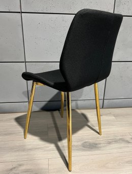 Krzesło tapicerowane SOPHIA FABRIC BLACK GOLD Lugano
