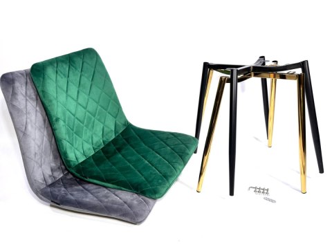 Krzesło tapicerowane SORANO VELVET BLACK II GATUNEK Lugano Krzesło tapicerowane SORANO VELVET BLACK II GATUNEK Lugano