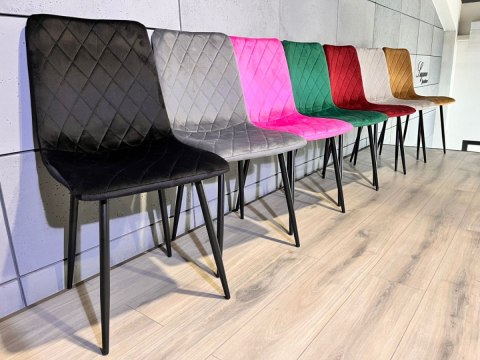 Krzesło tapicerowane SORANO VELVET BLACK Lugano Krzesło tapicerowane SORANO VELVET BLACK Lugano