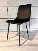 Krzesło tapicerowane TRIO VELVET BLACK Lugano