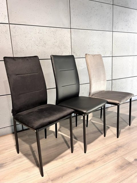 Krzesło tapicerowane VALVA DUO BLACK VELVET II GATUNEK Lugano Krzesło tapicerowane VALVA DUO BLACK VELVET II GATUNEK Lugano