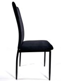 Krzesło tapicerowane VALVA DUO BLACK VELVET Lugano