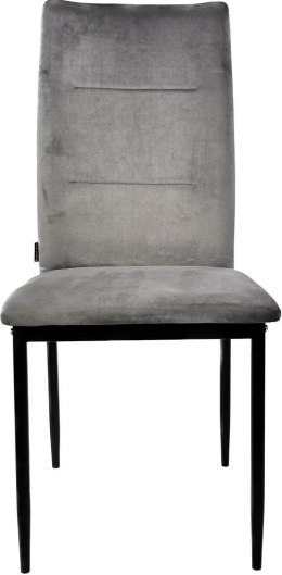 Krzesło tapicerowane VALVA DUO VELVET GREY II GATUNEK Lugano