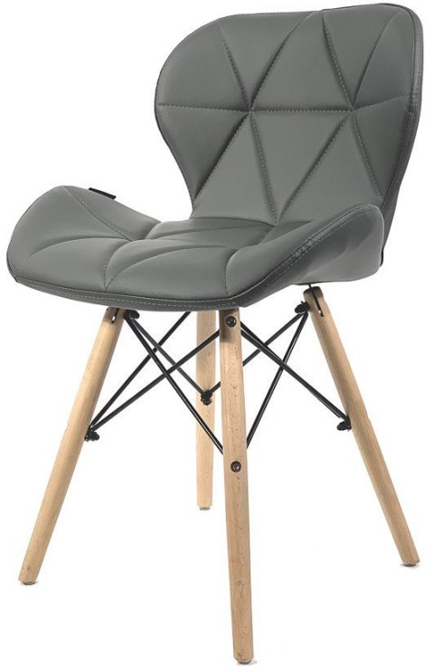 Krzesło tapicerowane VASTO DARK GREY PU Lugano Krzesło tapicerowane VASTO DARK GREY PU Lugano