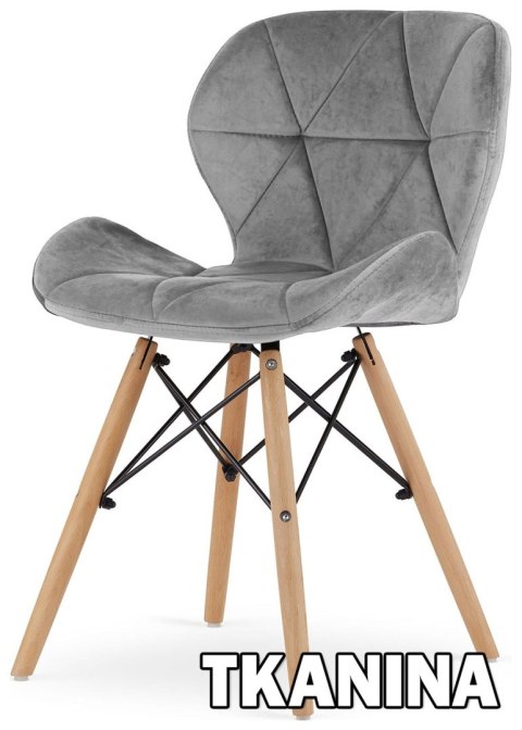 Krzesło tapicerowane VASTO GREY VELVET II GATUNEK Lugano Krzesło tapicerowane VASTO GREY VELVET II GATUNEK Lugano