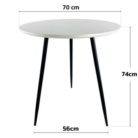 Stół okrągły VINCI WHITE 70 cm II GATUNEK Lugano Stół okrągły VINCI WHITE 70 cm II GATUNEK Lugano