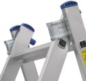 DRABINA ALUMINIOWA 2-ELEMENTOWA 421CM 9+9 SZCZEBLI DRABEX