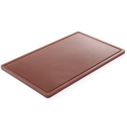 Deska do krojenia HACCP do mięsa wędlin GN 1/1 brązowa - Hendi 826041 Hendi