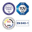 Kontener do zbiórki odpadów i śmieci komunalnych ATESTY Europlast Austria - zielony 1100L Europlast Austria